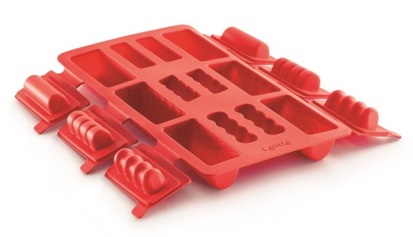 Lékué Mini Bûche Set rund, rot 29x17x3.5 cm