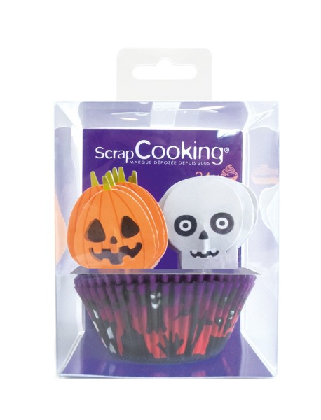 Scrap Cooking 24 Muffinförmchen & Toppers, Halloween