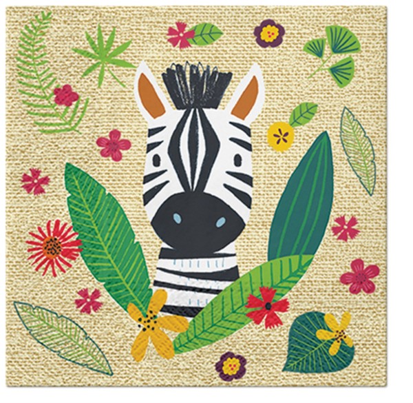 PAW Decor Collection Servietten Lunch 20x Jungle Friends, 33x33cm