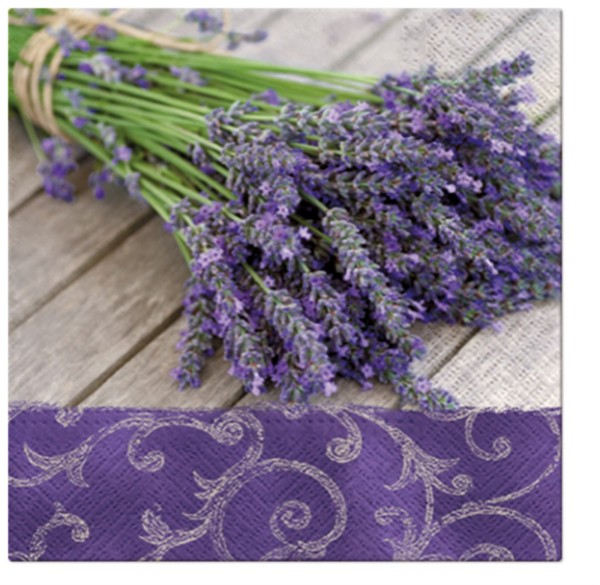 PAW Decor Collection Servietten Lunch 20x Lavendel, 33x33cm