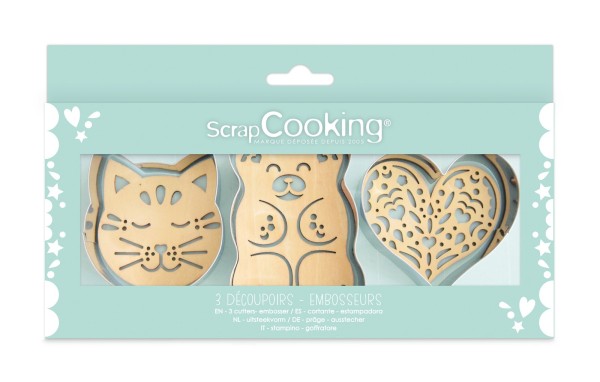 Scrap Cooking 3er Set Ausstecher u. Präger Classic