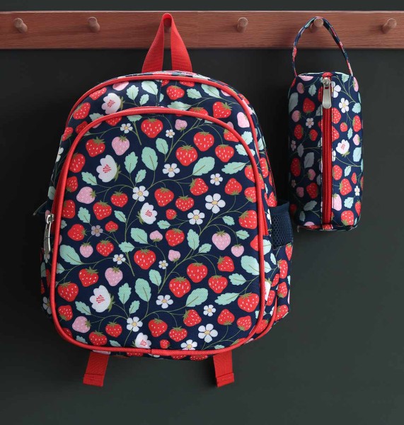 ALLC Rucksack mit Isolierfach Erdbeeren BPSTBU66 27x32x19cm