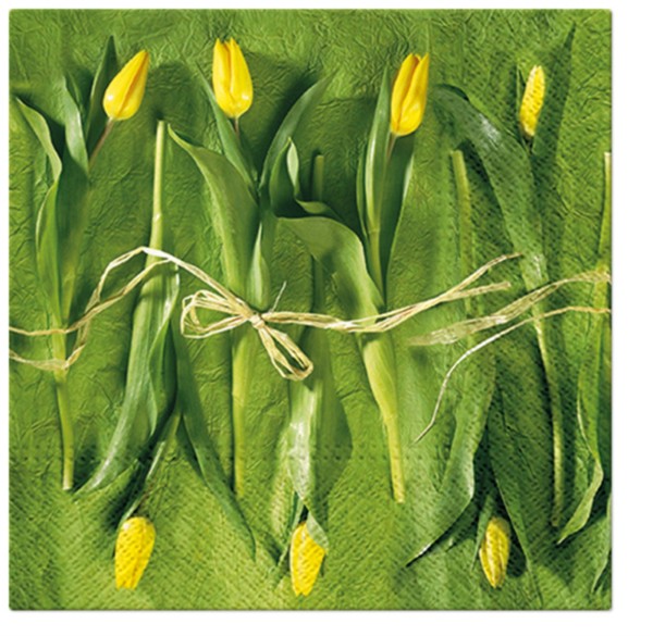 PAW Decor Collection Servietten Lunch 20x Fresh Tulips, 33x33 cm