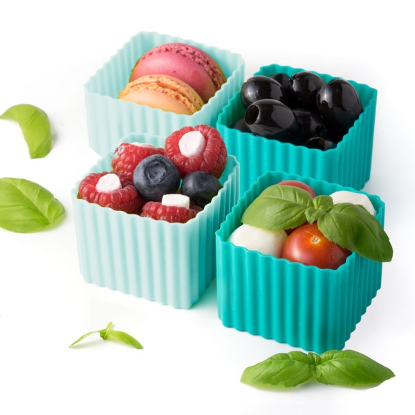 Lekkabox Bento Silikon-Förmchen, 4er Set - Cups Ocean