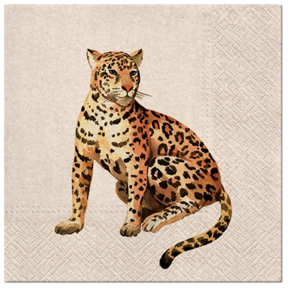 PAW Decor Collection Servietten Lunch 20x We care Leopard, 33x33cm